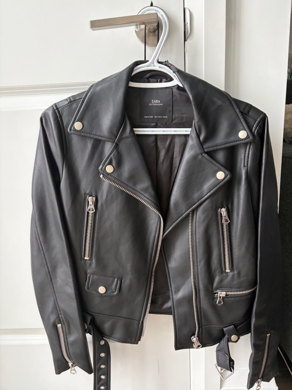 ZARA Black Faux Leather Jacket